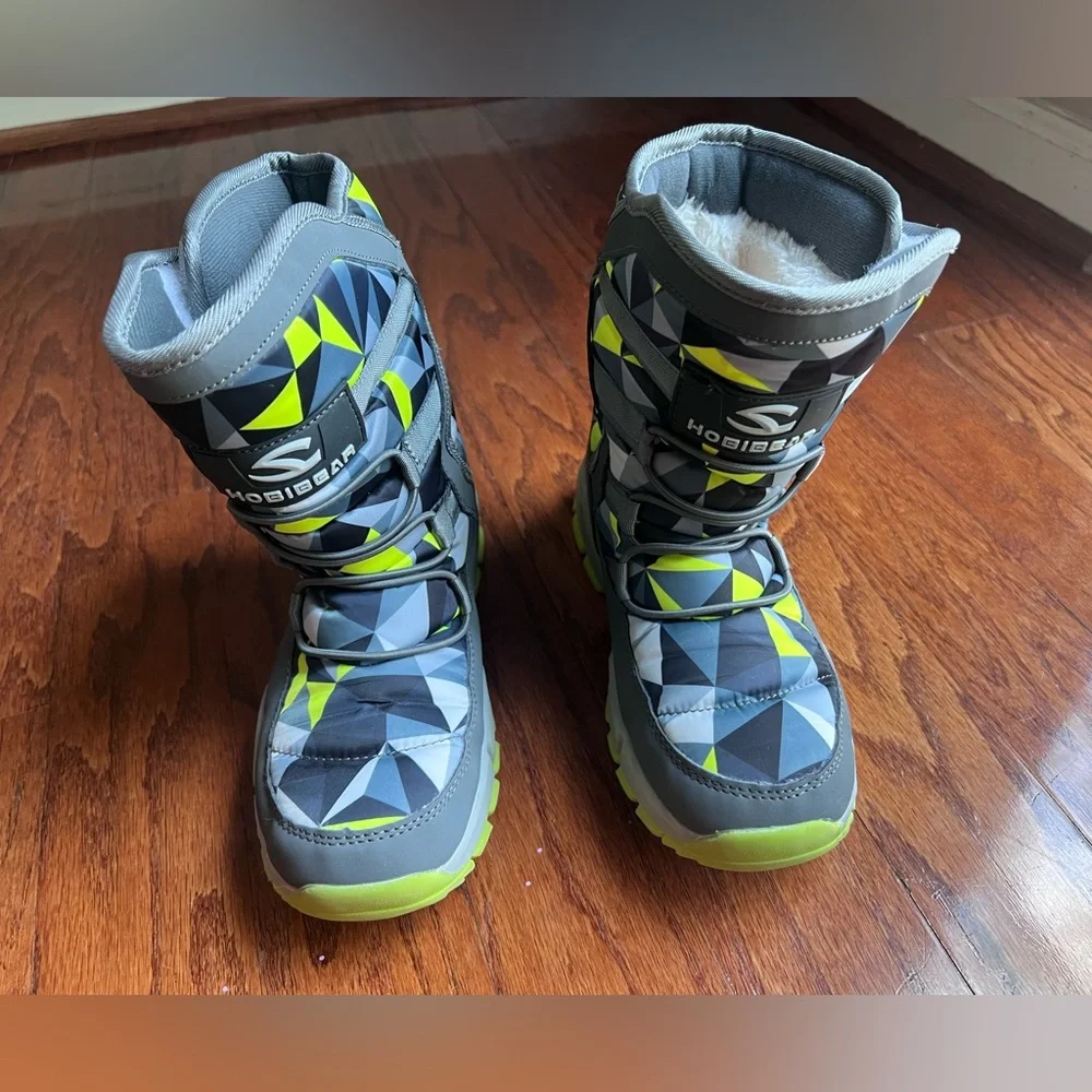 HOBIBEAR Boys Snow Boots Waterproof Outdoor Warm Slip girls Winter Shoes